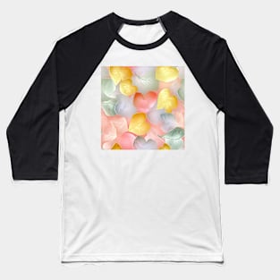 Valentines heart shaped Autumn leaves Baseball T-Shirt